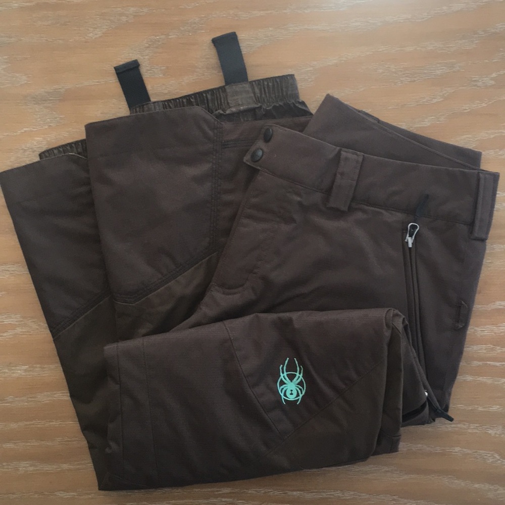 Spyder Chocolate Brown Snow Ski Pants Size Large